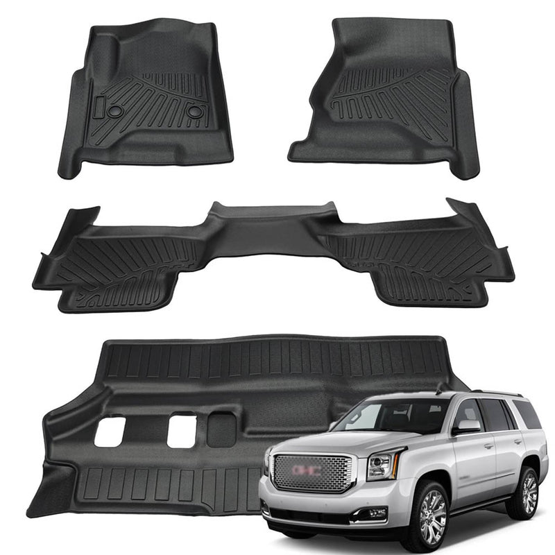 All Weather Floor Mats Liner for Chevrolet Tahoe GMC Yukon 2015-2020 4Pcs Set