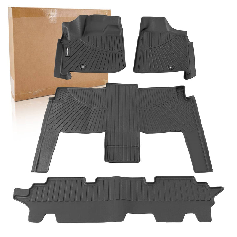 TPE Floor Mats for Dodge Grand Caravan 2008-2020 7 Seats All Weather Liner