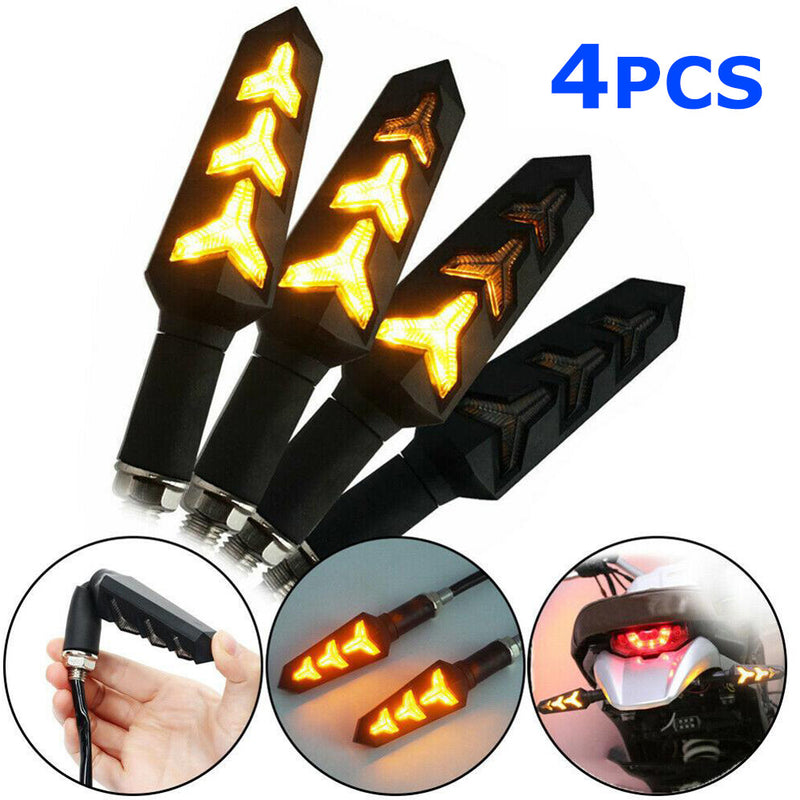 4X LED Turn Signals Blinker Indicator Light for Honda Yamaha Kawasaki Motorcycle