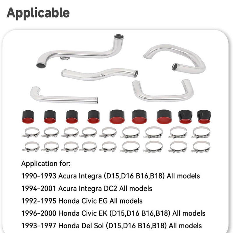 Intercooler Pipe & Boot Kit for Acura Integra Honda Civic 1990-2001