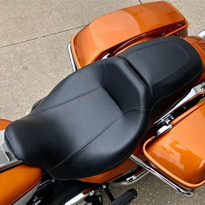 Driver Passenger Black Seat for Harley Touring Road King Street Glide 08+