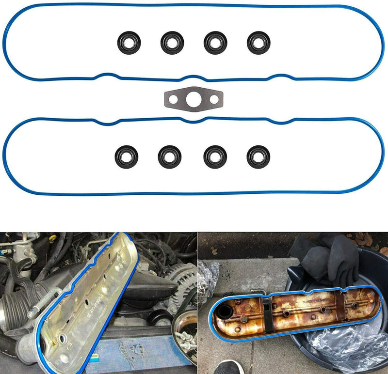 Valve Cover Gasket Set With Grommet for Chevy GM Isuzu 4.8L 5.3L 6.0L 6.2L 7.0L