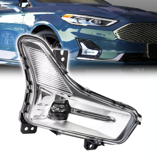 DURAFORCE LED Front Passenger Right Side Fog Light Clear Lens for Ford Fusion 2019-21