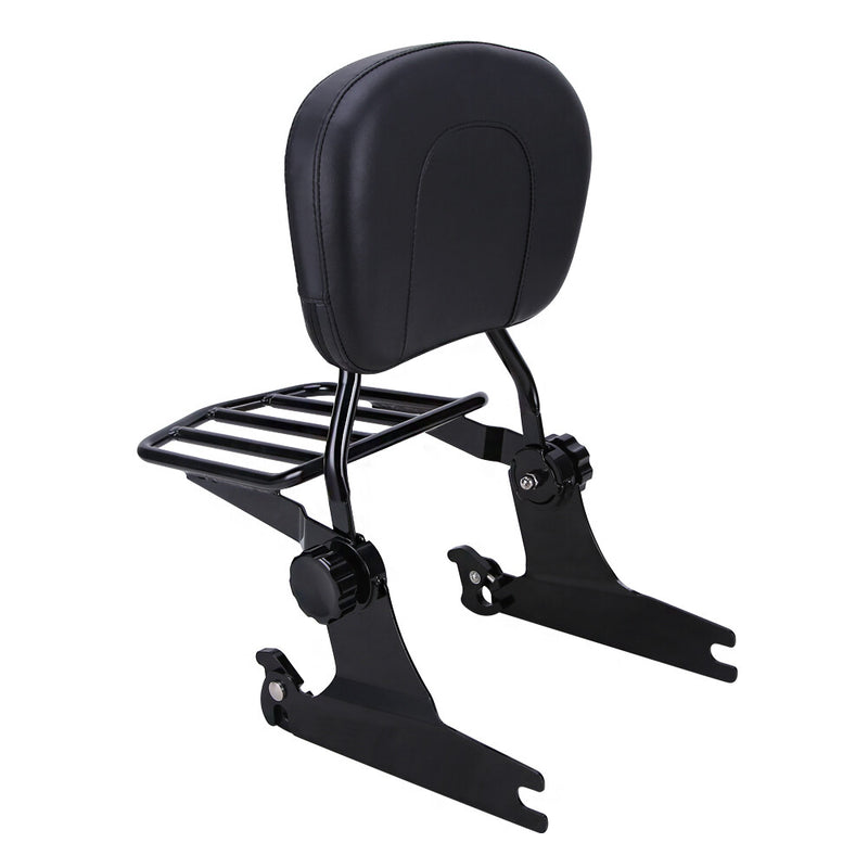 Detachable Sissy Bar Backrest Luggage Rack for Harley Sportster XL1200 883 1994-