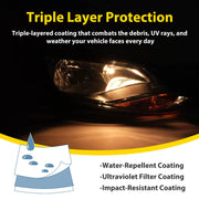 DURAFORCE Black Right Passenger Side Headlight Clear Lens Halogen for Ford Focus 2012-2014