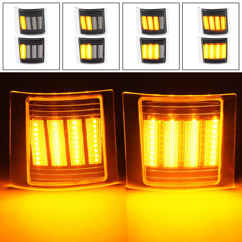Sequential Corner Side Marker Lights for Chevy C/K 1500 2500 3500 94-98 Set