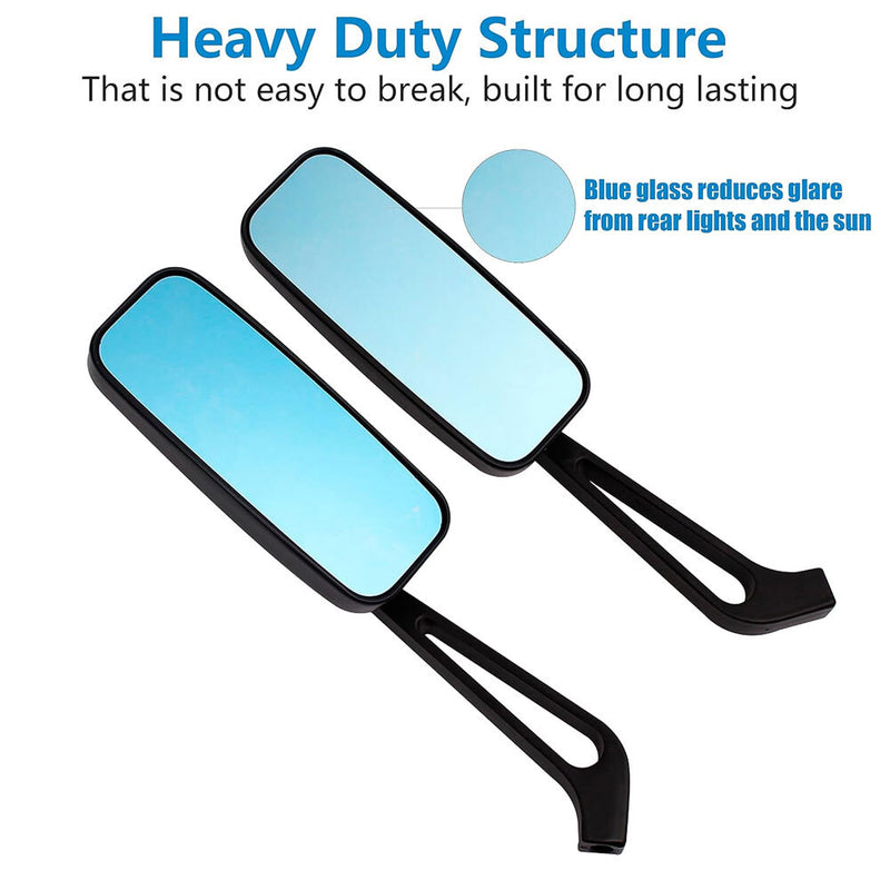 Black Motorcycle Mirrors for Harley Touring Road King Street Glide Softail Dyna