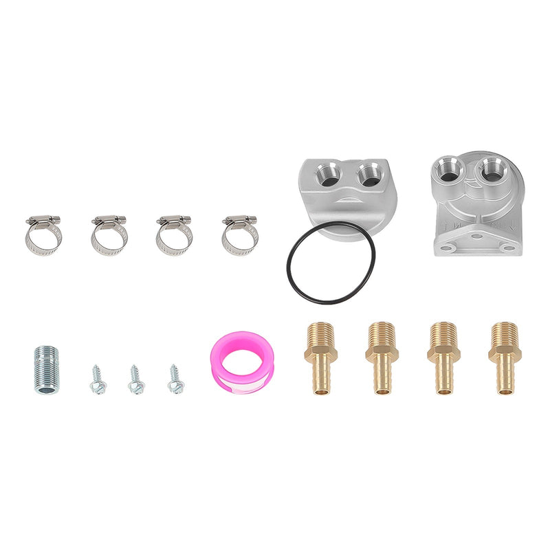 Universal Remote Oil Filter Kit Single Filter 3/4-16 Thread 10ft Hose