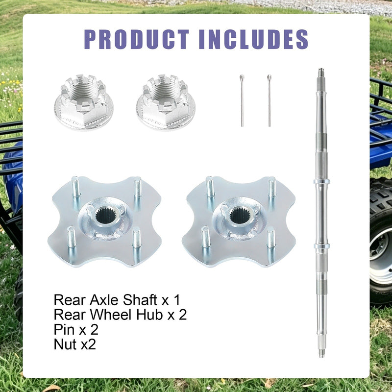 Rear Axle Shaft with Wheel Hub Nuts for Honda TRX300FW Fourtrax 300 4X4