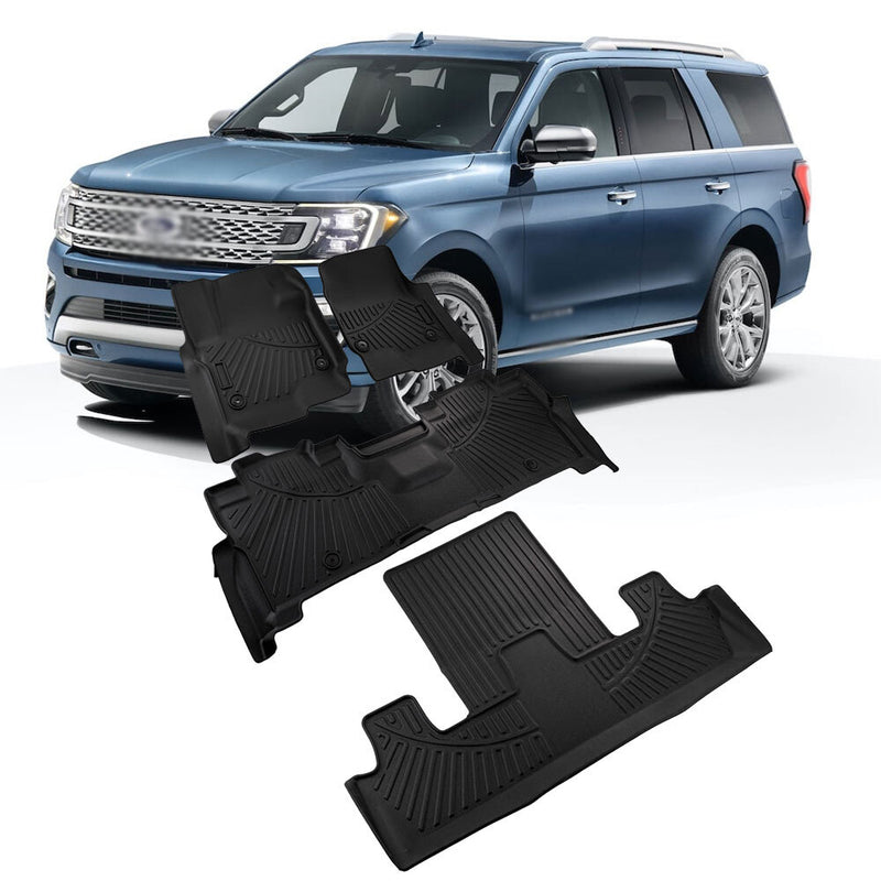TPE Floor Mats Liners for Ford Expedition Expedition Max 2018-2025 3D Molded