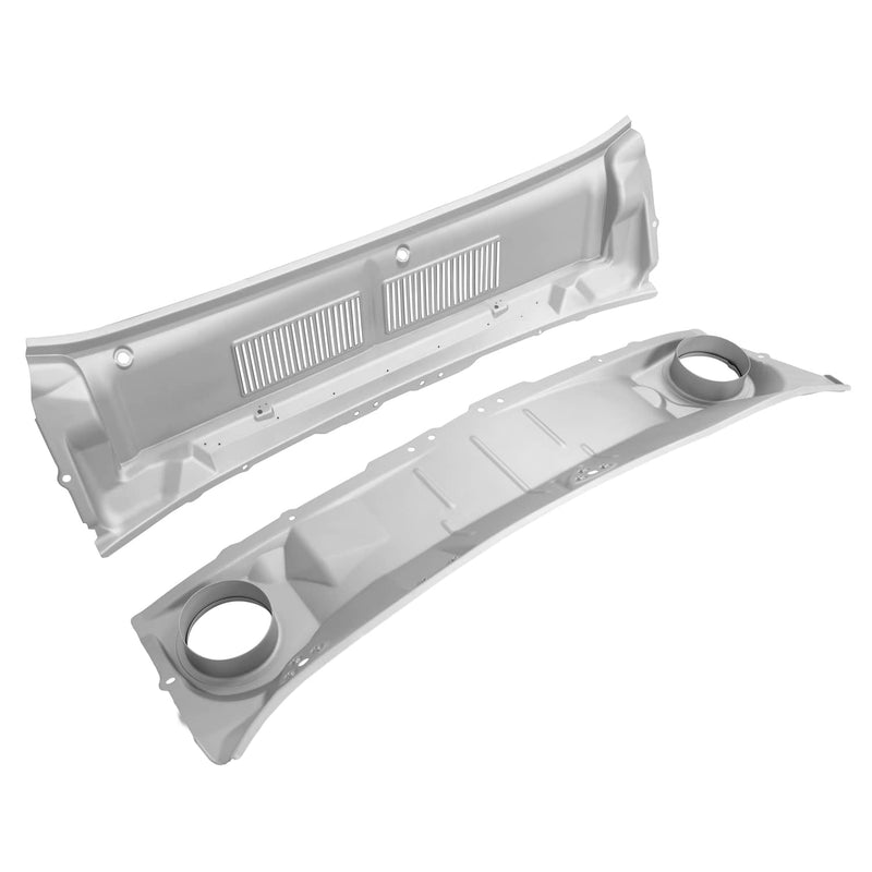 DURAFORCE Upper & Lower Windshield Cowl Panel Wiper Powder Coated for Ford Mustang 67-68