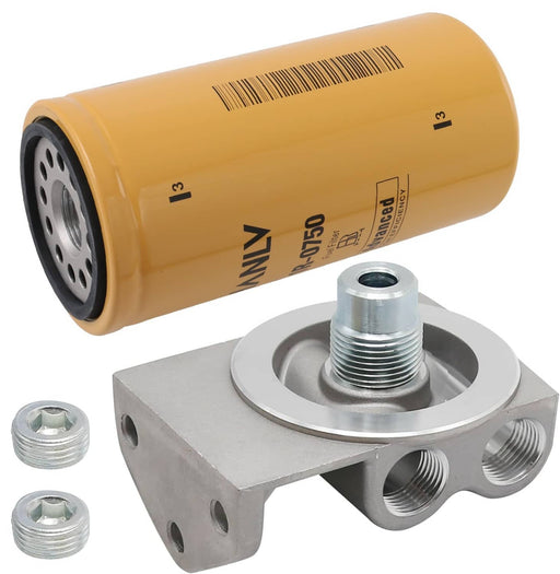 DURAFORCE 1R-0749 1R-0750 Diesel Fuel Filter w/ Remote Mount Base 1/2" NPT for CAT
