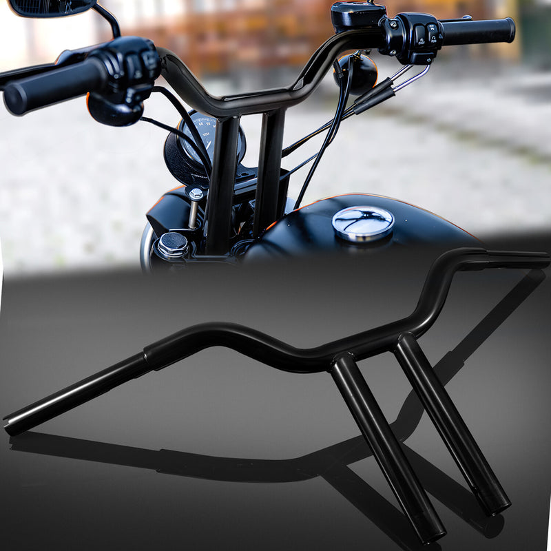 MX-T Bars 14" Rise Handlebar Black for Harley Softail Dyna Wide Glide Road King