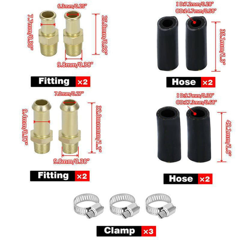 Universal 1-6 PSI Adjustable Fuel Pressure Regulator Kit for Carburetor