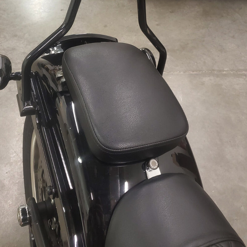 Suction Cup Pillion Passenger Pad Seat Black for Harley Chopper Dyna