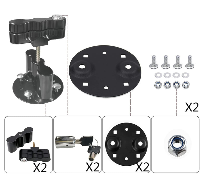 RX-LOX-PM RX-PM Pack Mount Lock for Rotopax Standard Black