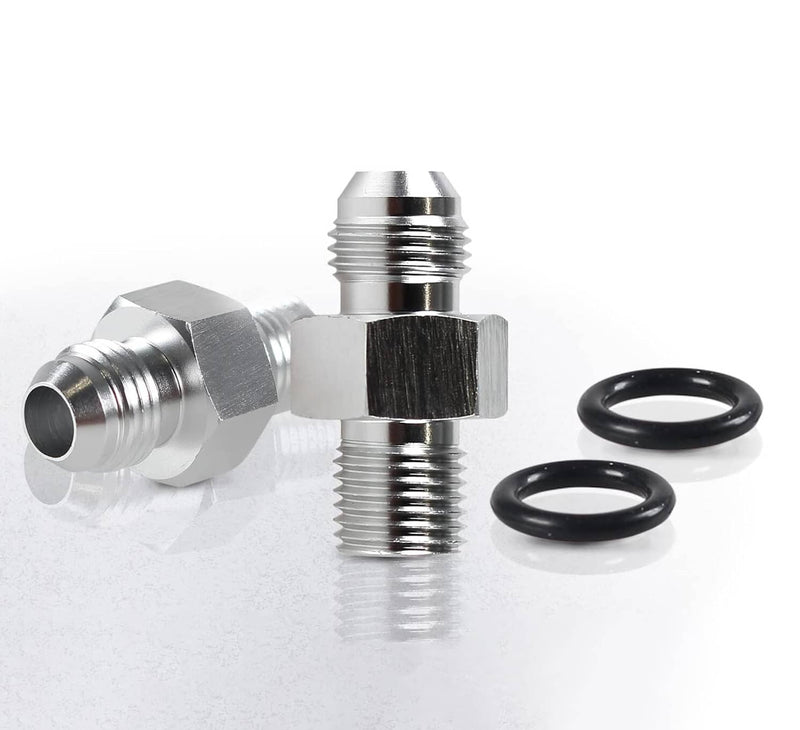 6AN Flare to 1/4" NPSM Transmission Adapter Fittings for TH350 TH400 700R4 2Pcs