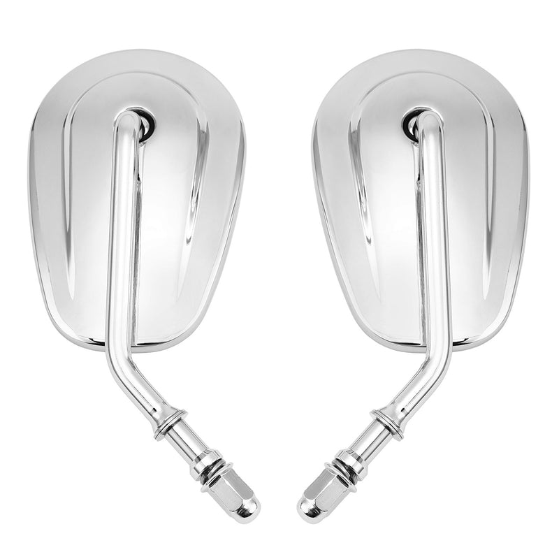 Chrome Teardrop Rearview Side Mirrors for Harley Touring Road King Custom XL 883