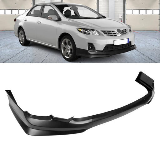 DURAFORCE T Style Front Bumper Lip Chin Spoiler for Toyota Corolla 2011-2013 Matte Black