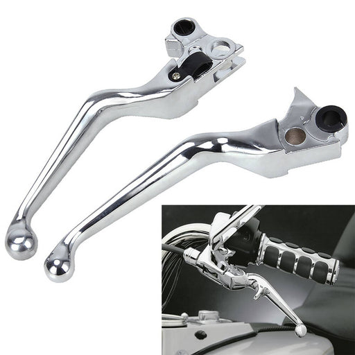 DURAFORCE Chrome Wide Hand Levers for Harley Sportster Softail Dyna Street Glide Road King