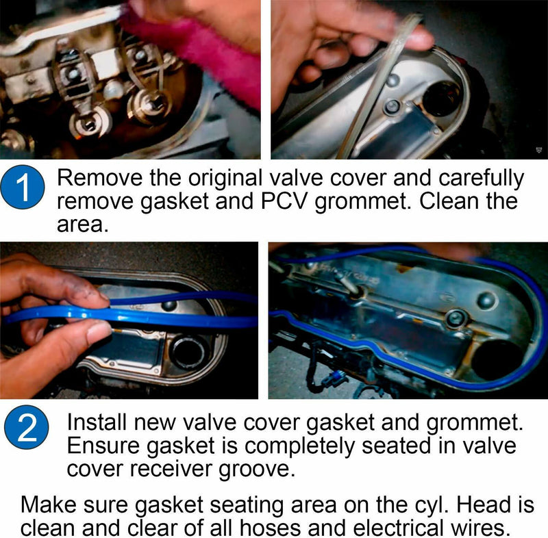Valve Cover Gasket Set With Grommet for Chevy GM Isuzu 4.8L 5.3L 6.0L 6.2L 7.0L