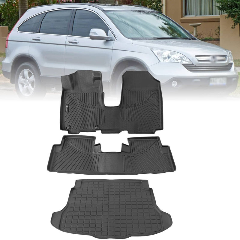 All Weather Floor Mats & Cargo Liner for Honda CRV LX SE EX EX-L 2007-2011 TPE