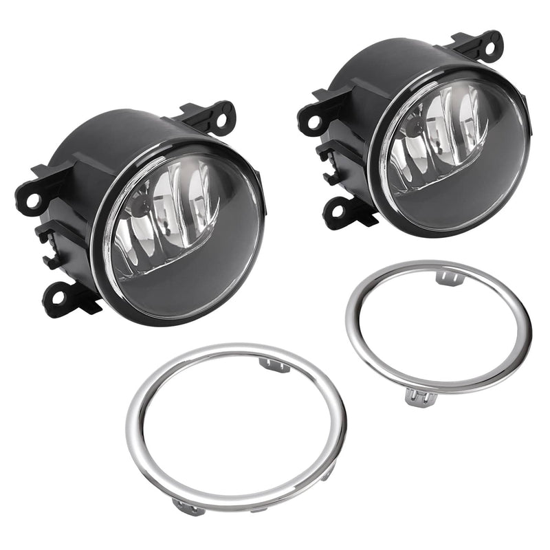DURAFORCE Clear Fog Lights With Ring Wiring Switch for Honda Pilot EX 2012-2015