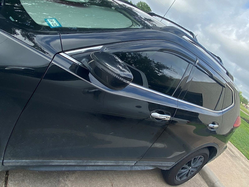 DURAFORCE Window Visor Vent Sun Shade Rain Guards Deflectors For Nissan Rogue 2014-2020