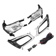 DURAFORCE Halogen Fog Lights with Bezel Chrome Trim for Kia Optima 2014 2015 RH LH Pair