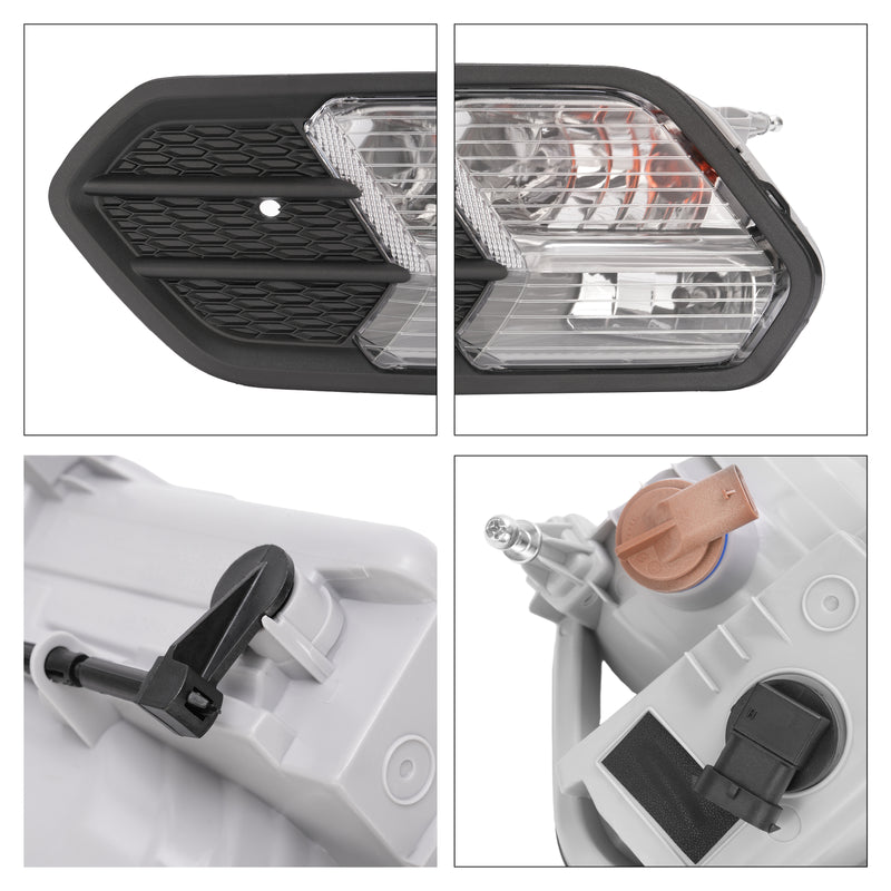 Left Driver Side Bumper Fog Light for Ford Escape 2017 2018 2019 Black Cover