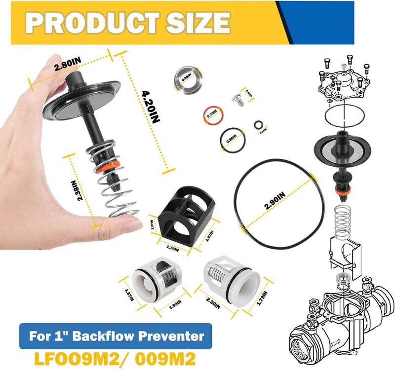 0887793 887793 RK 009M2-T Total Repair Kit for Watts 009M2 1 Inch