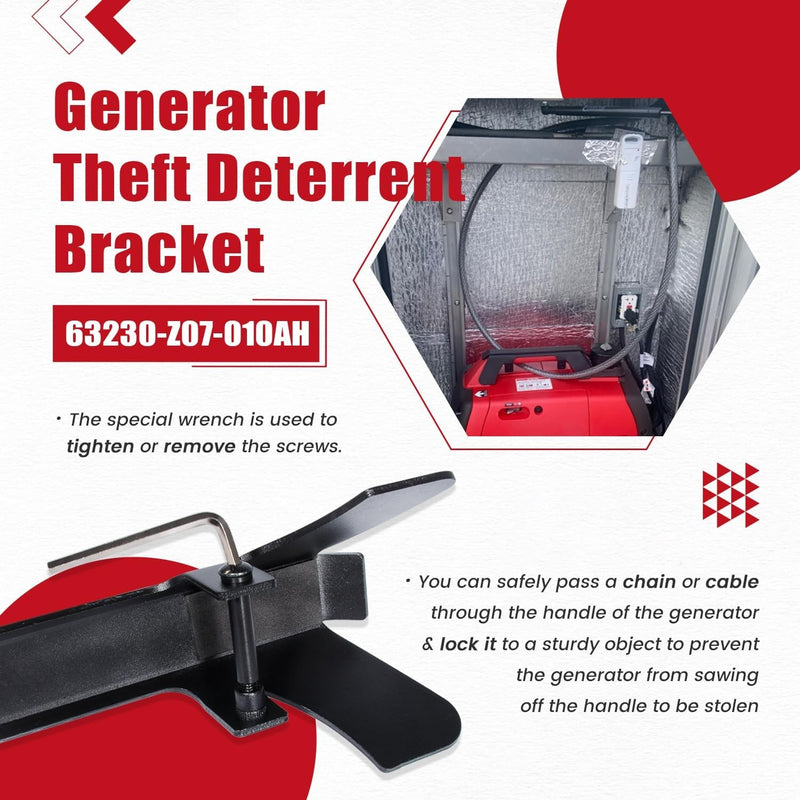 Generator Theft Deterrent Security Bracket for Honda EU2200i EU2000i, 2 Pack
