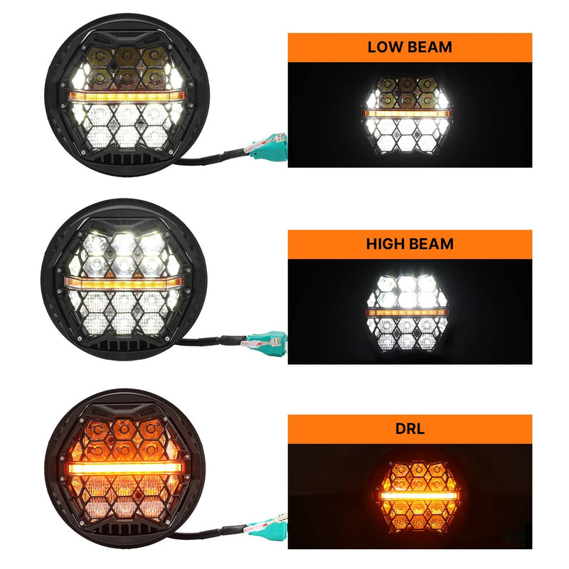 5.75'' Plug&Play LED Headlight Hi/Low DRL for Harley StreetBob Super Glide