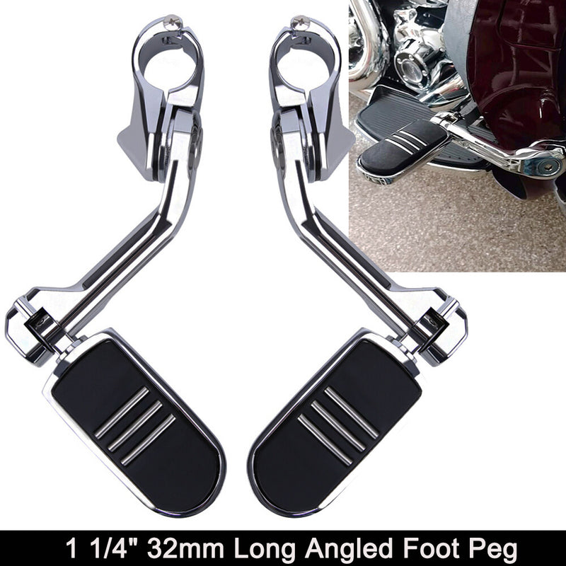 Motorcycle Highway Foot Pegs Pedal Rest 1-1/4" Crash Bar for Harley Sportster