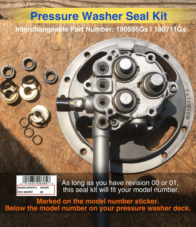 190595GS 190711GS Pressure Washer Seal Kit Set for Briggs & Stratton