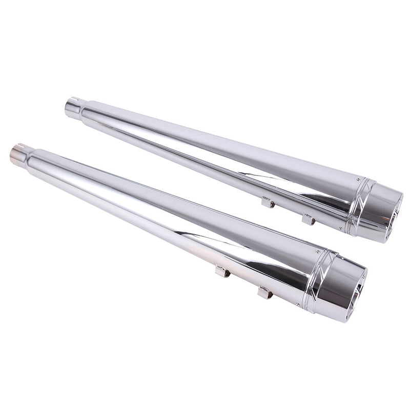 4" Chrome Slip On Mufflers Exhaust Pipe Dual for Harley Touring King Glide 95-16