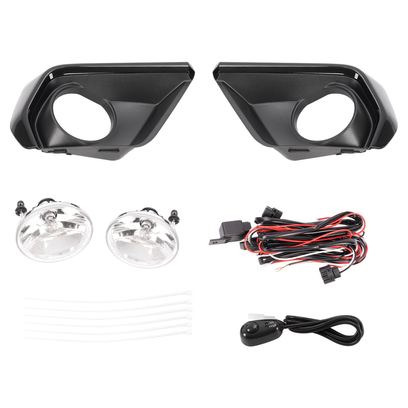 Clear Fog Light for Chevy Colorado 2021-2022 With Bezel Relay Switch Bulb Pair