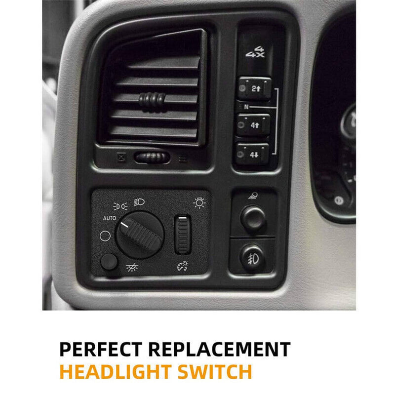 LED Headlight Switch for Chevrolet Silverado Suburban Tahoe Sierra Black