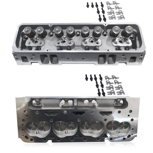 DURAFORCE 2x Aluminum Cylinder Heads for SBC Chevy 350 190cc 64cc 2.02 1.60 Angle