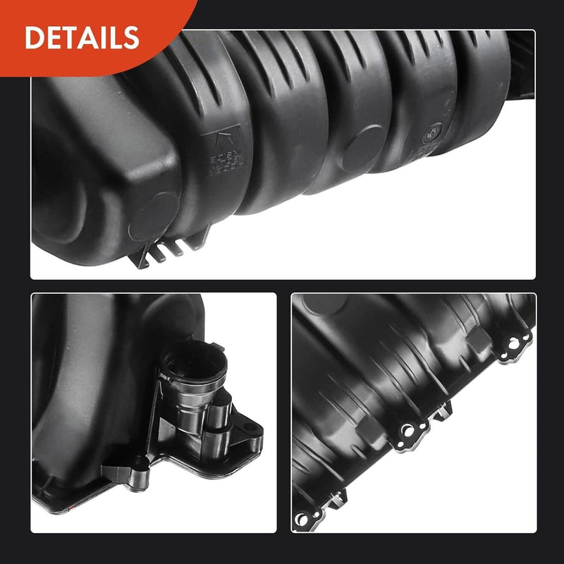 Black Upper Intake Manifold + Gasket for Chevy Buick Olds 3800 3.8L V6 95-05