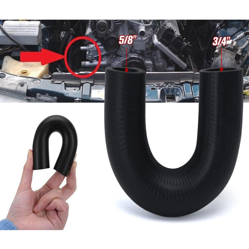 LS Heater Core Bypass Delete Hose Coolant Crossover w/ Clamps for Chevy Pontiac