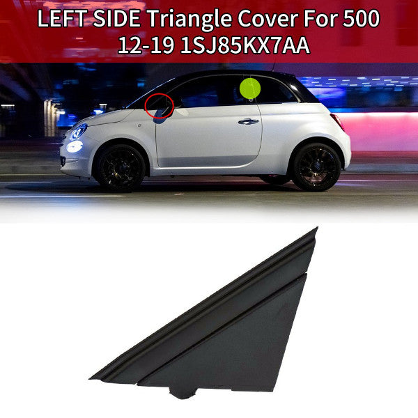 Left Door Mirror Flag Cover Molding Matte for 12 19 Fiat 500 1SJ85KX7AA