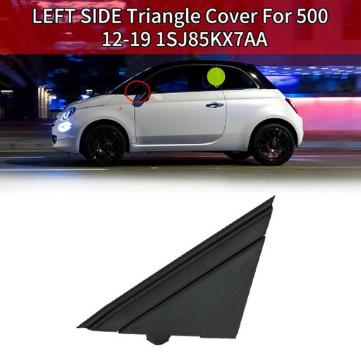 DURAFORCE Left Door Mirror Flag Cover Molding Matte for 12 19 Fiat 500 1SJ85KX7AA