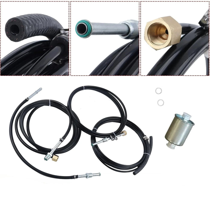 DURAFORCE Nylon Fuel Lines Kit for 1988-97 Chevy GMC C/K Trucks Gas Tank to Engine