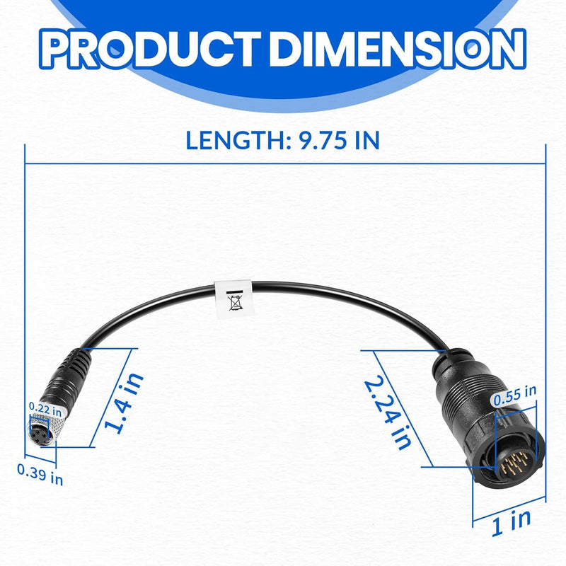 1852073 MKR-US2-13 Universal Sonar 2 Adapter Cable for Humminbird XPLORE APEX