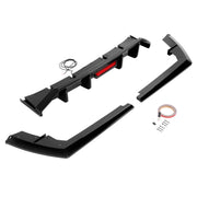 DURAFORCE Rear Bumper Diffuser LED Brake Light Gloss Black for Hyundai Elantra 2021-23