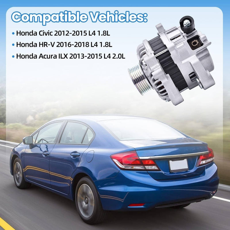 12V 95A CW Alternator for Honda Civic 1.8L 2012-2015 Acura ILX 2.0L