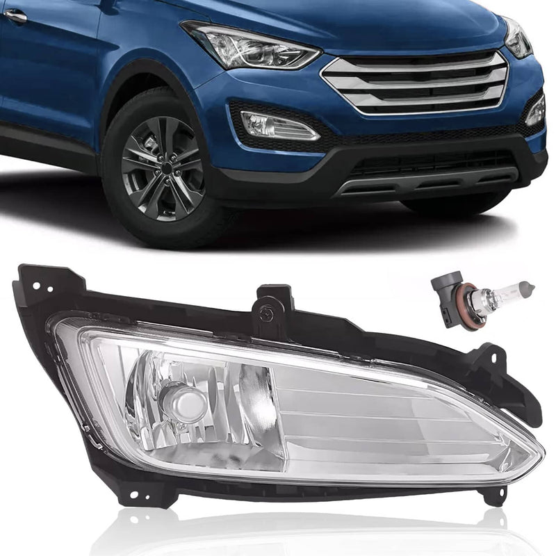 DURAFORCE Fog Light Front Driving Lamp Passenger Side for Hyundai 2013-2016 Santa Fe Sport