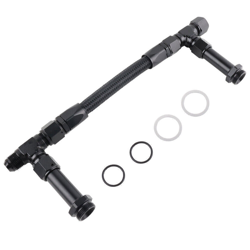 AN8 Dual Feed Carb Fuel Line Braided Kit for Holley 4150 Carburetor