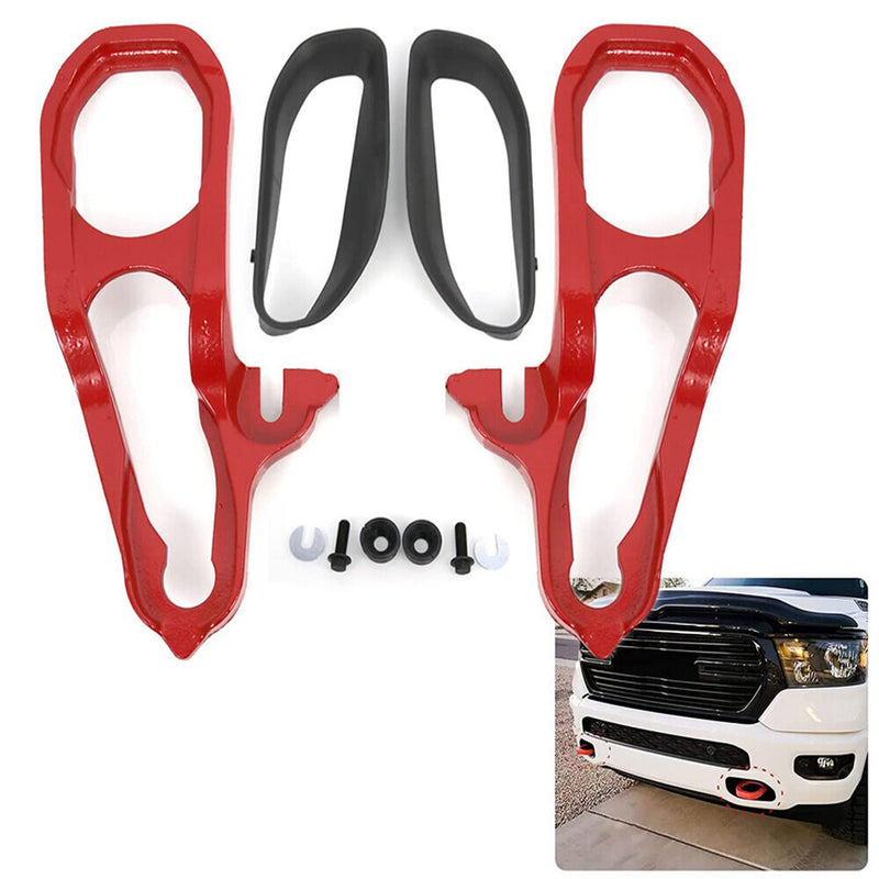 Front LH & RH Tow Hooks with Hardware for Dodge Ram 1500 DT